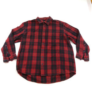 High Sierra Flannel Style Shirt Red Black Button Up Sz XL